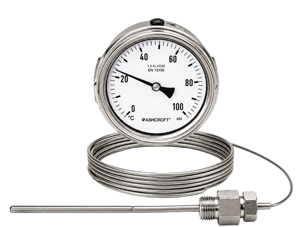 Heavy-duty gas actuated thermometer